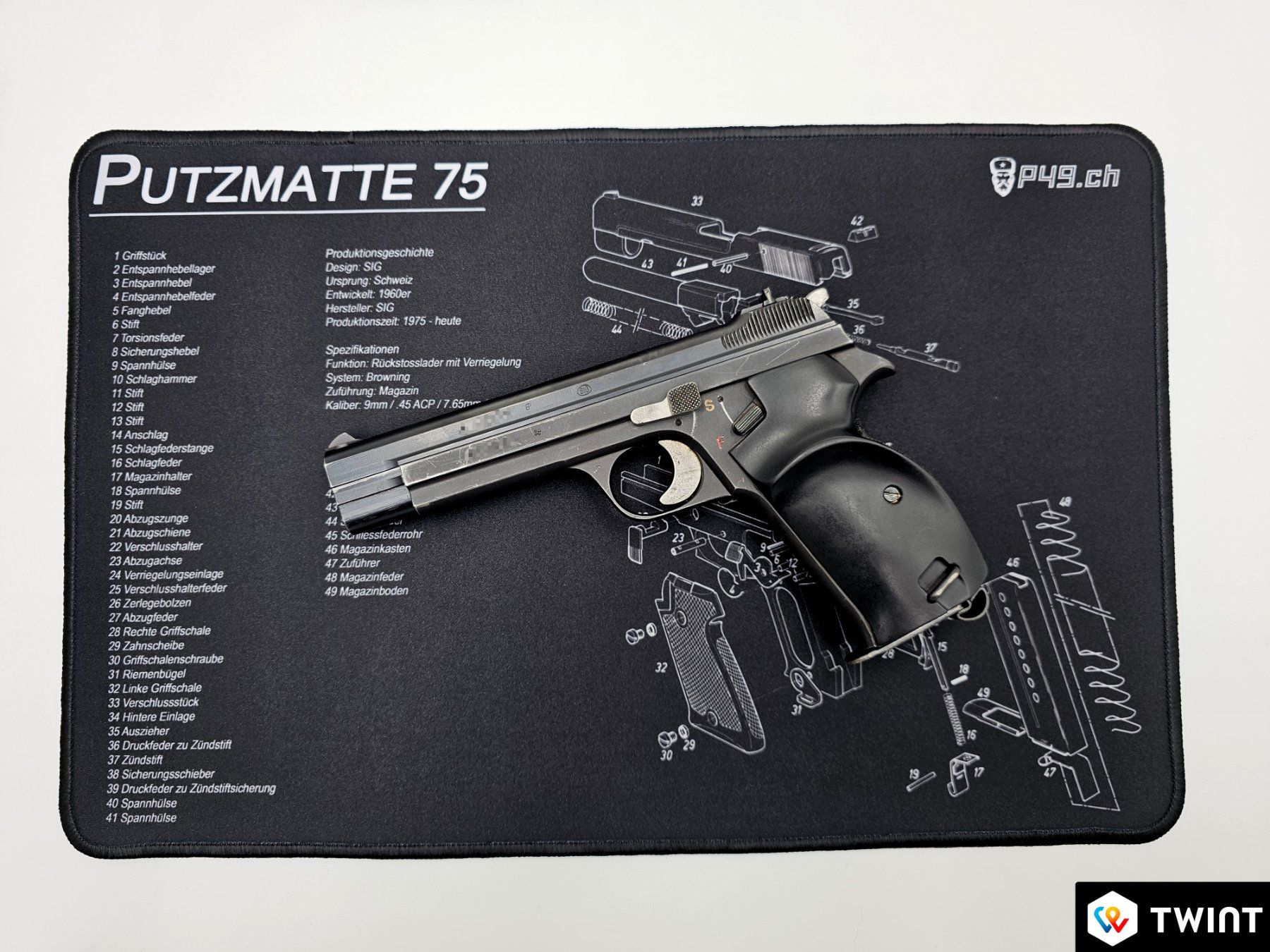 Tappeto per la pulizia e lo smontaggio SIG P75 / P220 - Image 3