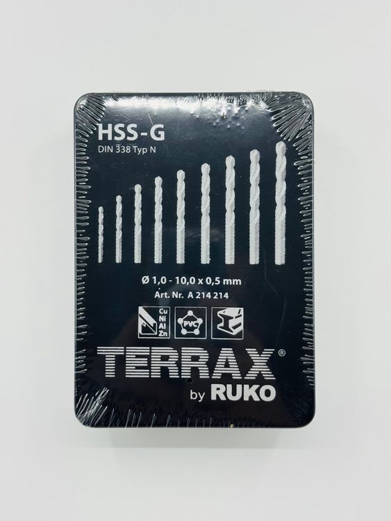 TERRAX by RUKO Forbici a spirale DIN 338 HSS-G
