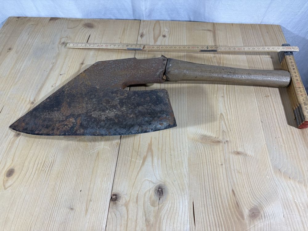 Alte Axt, Breitbeil, Zimmermannsaxt, Dechsel, antik! - Image 2