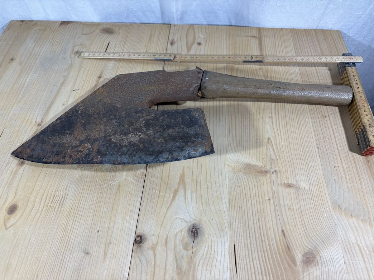 Alte Axt, Breitbeil, Zimmermannsaxt, Dechsel, antik! - Image 3