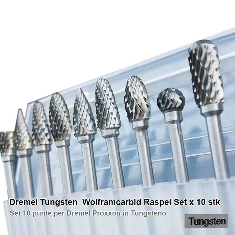 Dremel Fräser Raspel Proxxon Set di metallo legno carburo di tungsteno