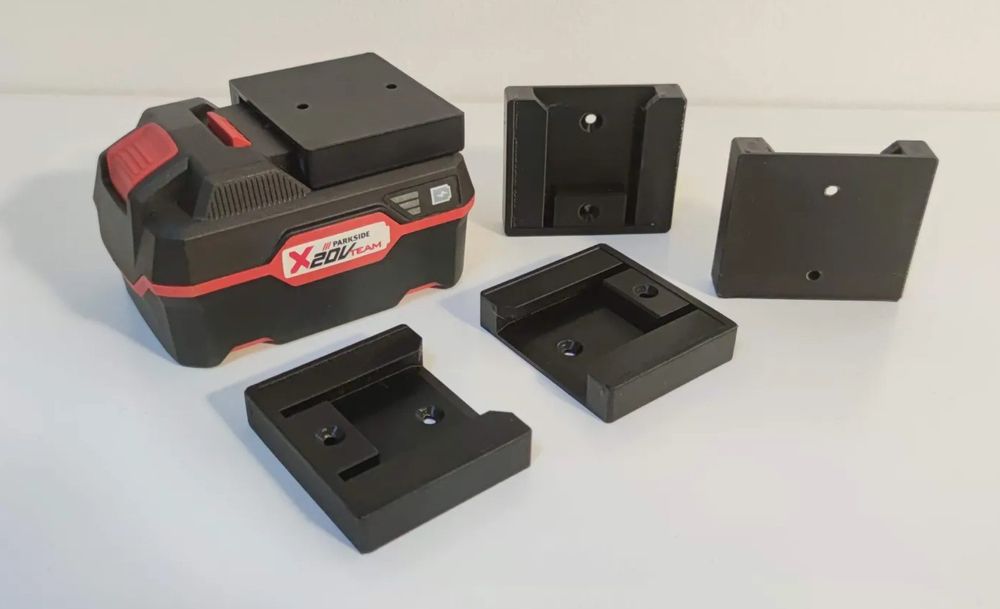 Custodia per batteria Parkside X20V 4er Set Supporto a parete - Image 2