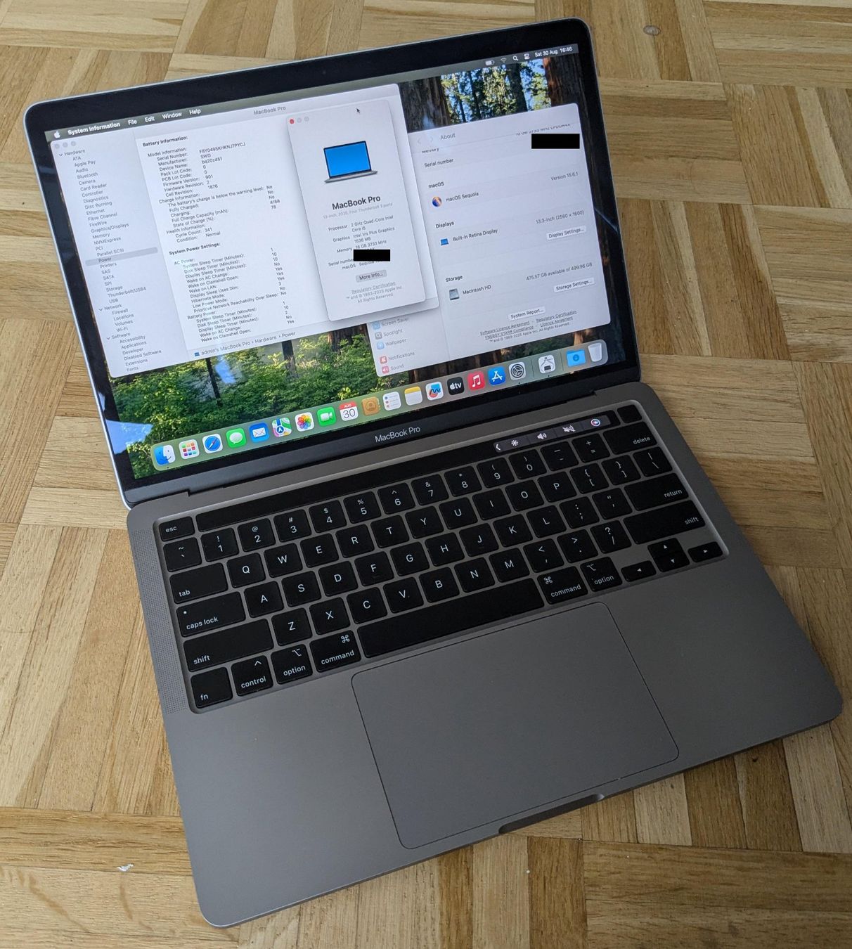 MacBook Pro 13.3", 2020, 16 GB di RAM, 512 GB SSD, tastiera USA - Image 1