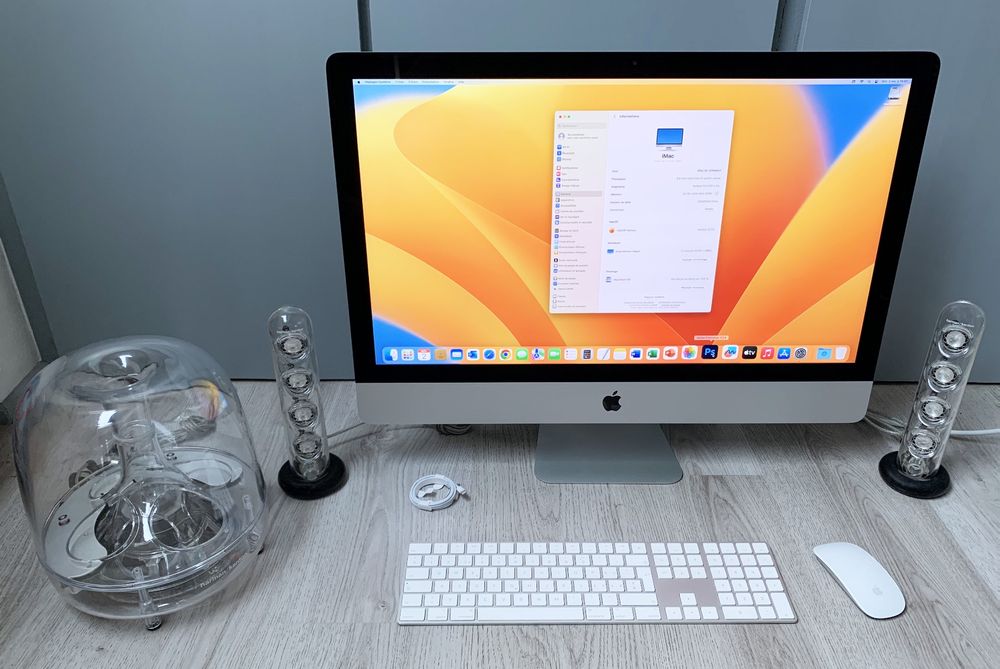 iMac 27 con SSD da 1 To, 32 GB di Ram, Photoshop '24, SoundSticks