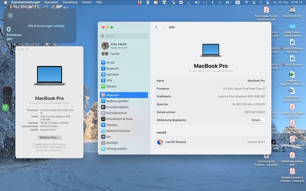 MacBook Pro 13", 2018, 2,3 GHz i5, 16 GB, 1 TB