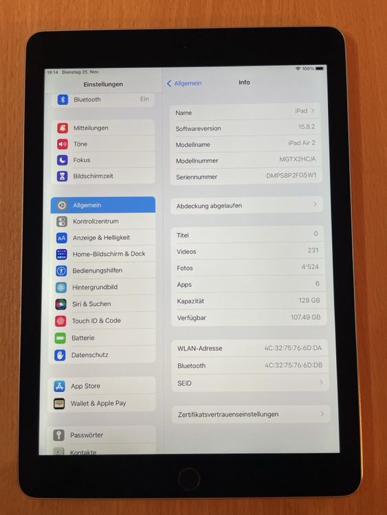 iPad Air 2, 128 GB - pronto per l'uso!