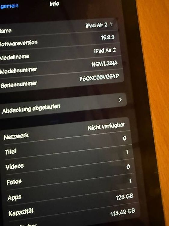 Apple iPad Air 2, 128 GB, Wi-Fi + Cellular Space Grau - Image 2