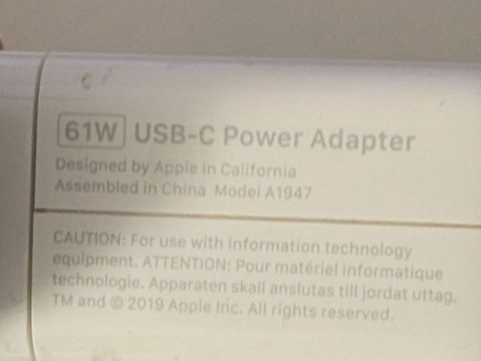 Adattatore di alimentazione Apple 61W USB-C incl. Cavo USB-C - Image 3
