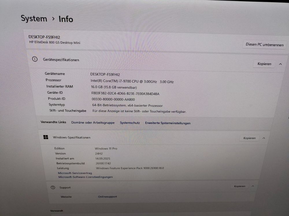 HP EliteDesk 800 G5 Desktop Mini - i7-9700, 512GB, W11 Pro - Image 2