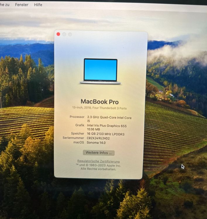 MacBook Pro 13" (2018) - 2,3 GHz i5, 16 GB di RAM, 256 GB SSD - Image 2