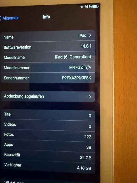 APPLE iPad 6a generazione Tablet argento 32 GB incl. Hülle - Image 2