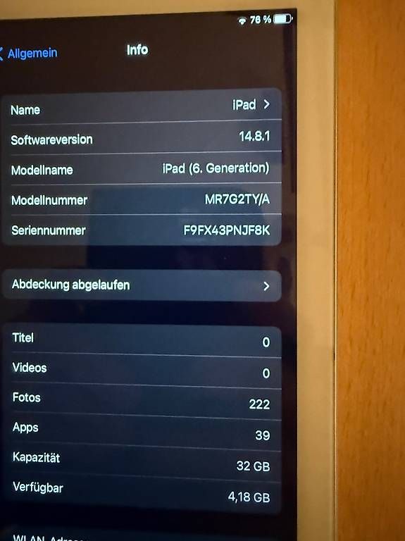 APPLE iPad 6a generazione Tablet argento 32 GB incl. Hülle - Image 3