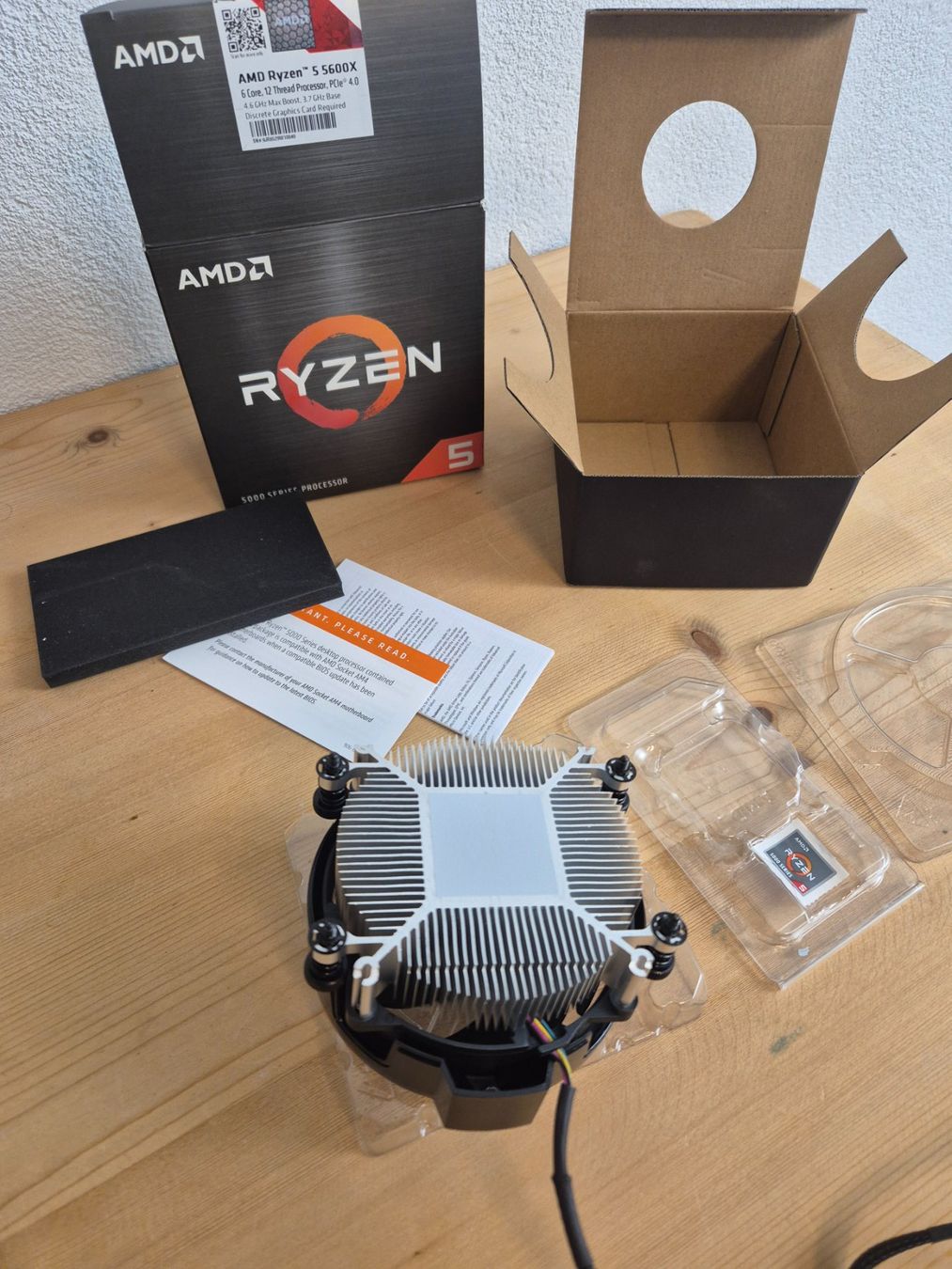 AMD Wraith CPU Air Cooler + OVP di un Ryzen 5 5600X - Image 3