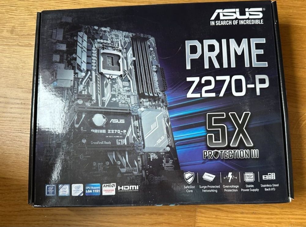ASUS Prime Z270-P Mainboard Intel i3-7100 CPU+ 4GB RAM