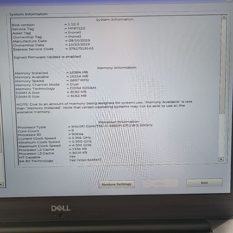 Dell Precision 5530, i7-8850H, 16GB RAM - Image 2