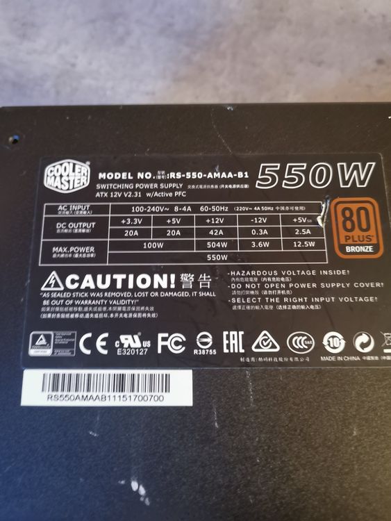 MASTER COOLER 550WATT NETZTEIL - Image 2