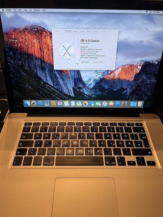Top Zustand MacBook Pro 15 A1286