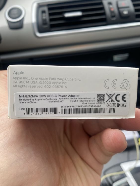 Apple 20W USB-C Power Adapter Caricatore Nuovo OVP - Image 2