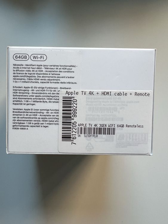 Apple TV 4K (3. Generazione) 64 GB – Nuovo e non aperto – incl. - Image 2