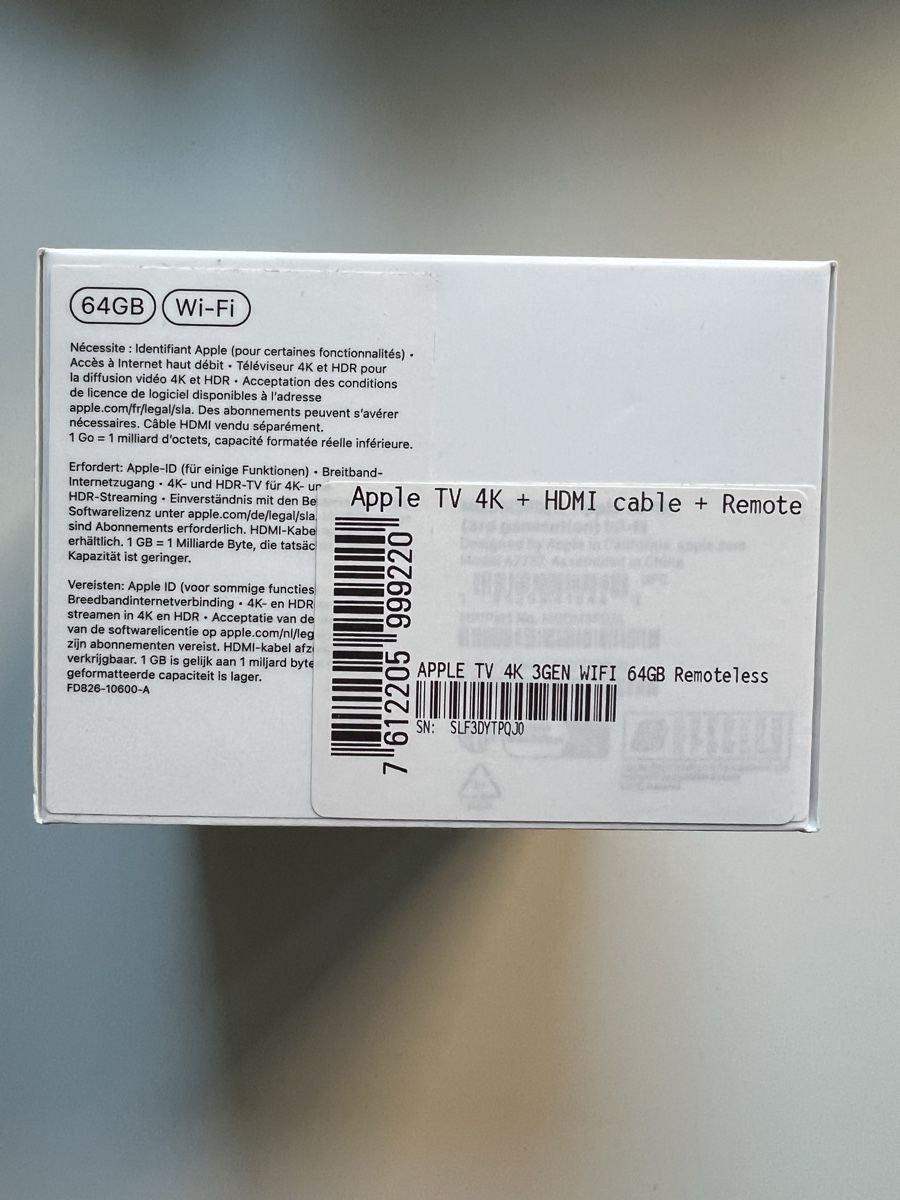 Apple TV 4K (3. Generazione) 64 GB – Nuovo e non aperto – incl. - Image 3