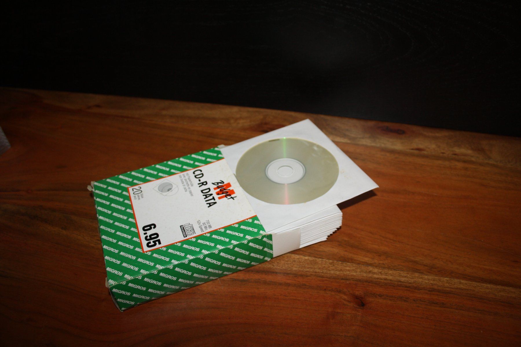 Migros Budget CD-R Data 700MB, 80Min - 20 Stk. OVP - Image 3