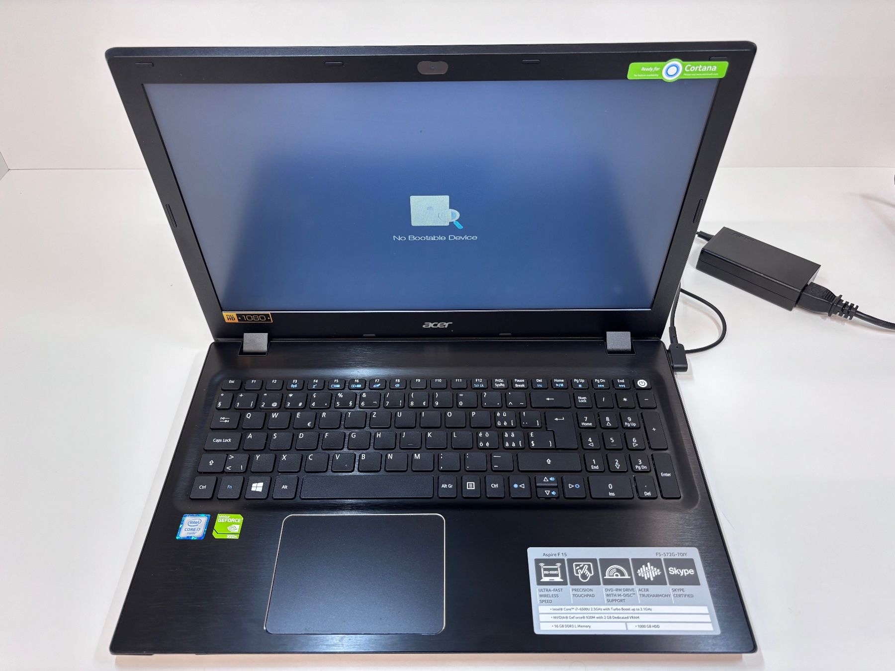 Notebook 15.6" Acer Aspire F15 F5-572G-70JY Core i7, DEFEKT - Image 1