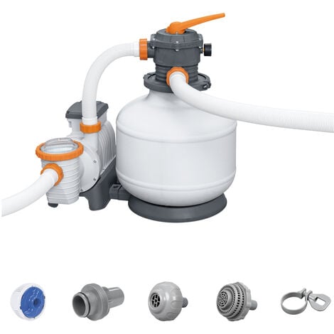 Bestway Flowclear sistema di filtraggio a sabbia pompa di filtraggio a sabbia per piscina 11.355 l/h 58486