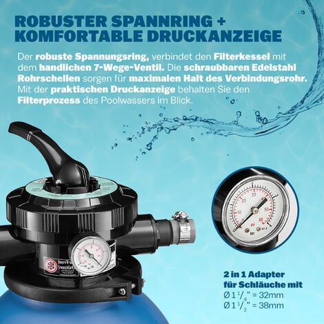 Bestway Flowclear sistema di filtraggio a sabbia pompa di filtraggio a sabbia per piscina 11.355 l/h 58486 - Image 2