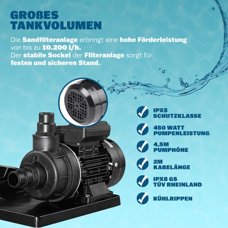Bestway Flowclear sistema di filtraggio a sabbia pompa di filtraggio a sabbia per piscina 11.355 l/h 58486 - Image 3