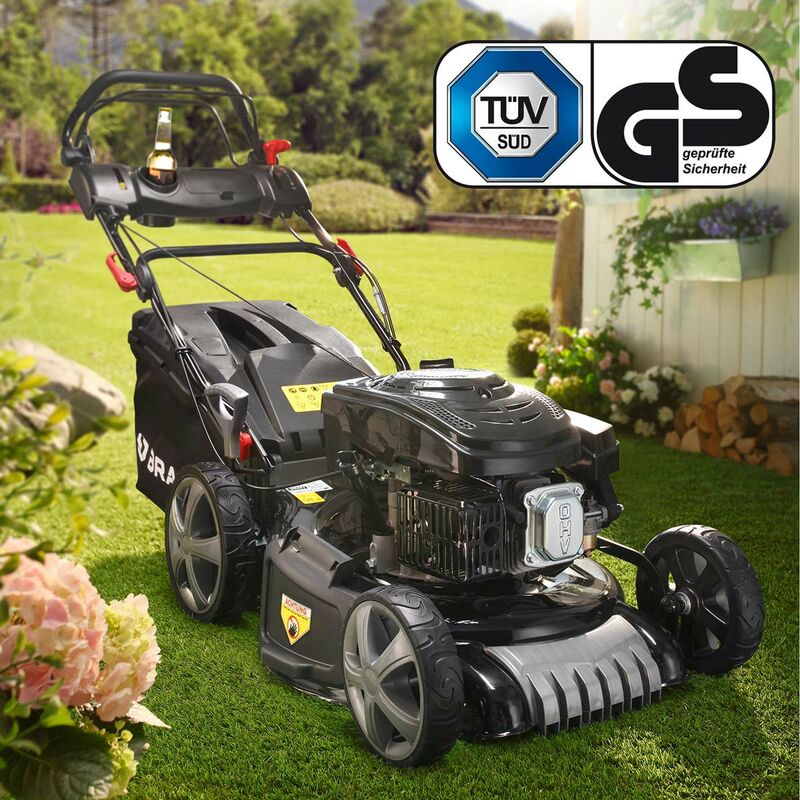 Rasaerba termico trainato, 46 ​​cm, 7 HP 224 cc, 60 l, mulching multifunzione 4 in 1 - autocingolato BRAST
