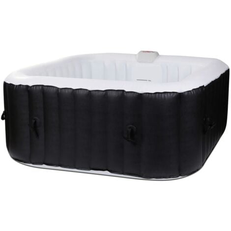 Spa gonfiabile - 6 posti quadrati - Filtro e copertura inclusi Comoda e rilassante 185 x 185 cm Ideale per rilassarsi con la famiglia o gli amici Facile da montare e utilizzare