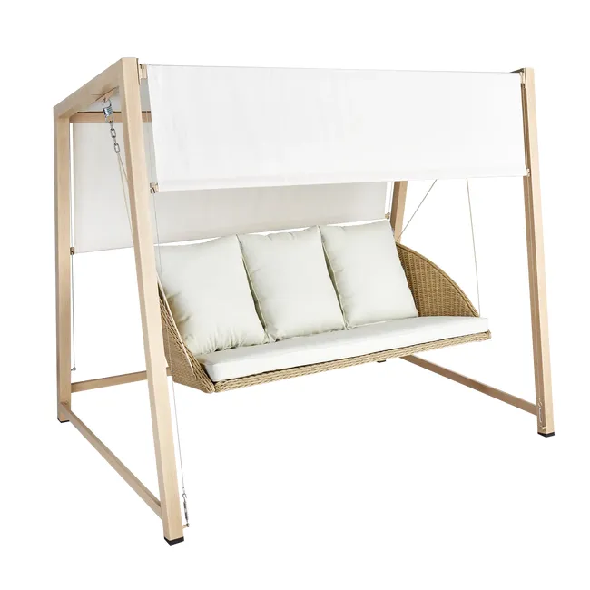 Altalena da giardino Medena in materiale beige