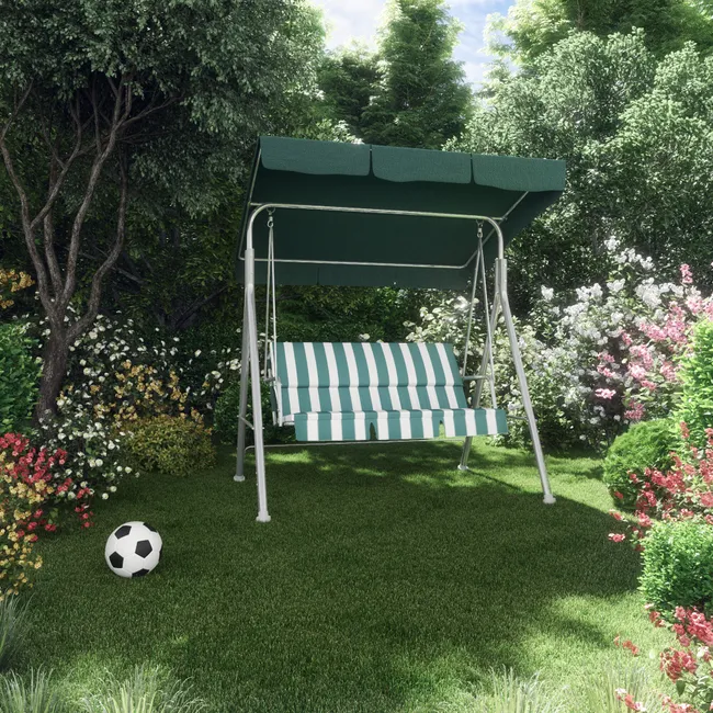 Altalena in Metallo 170X113X155Cm Verde