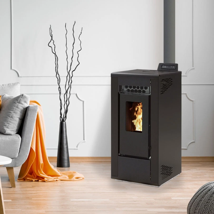 BELLEZA CARINO 7 kW Stufa a pellet nera