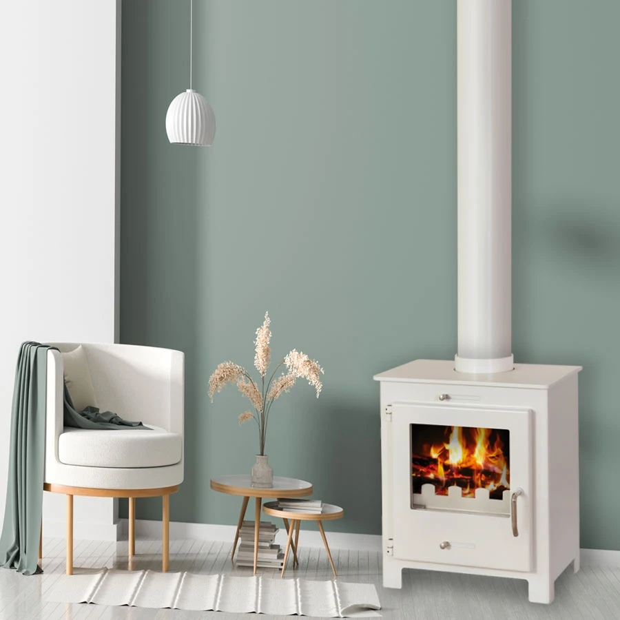 BELLEZA NERO Stufa a legna avorio 8 kW