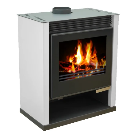 BELLEZA RUBIN LUX Stufa a legna avorio 21 kW