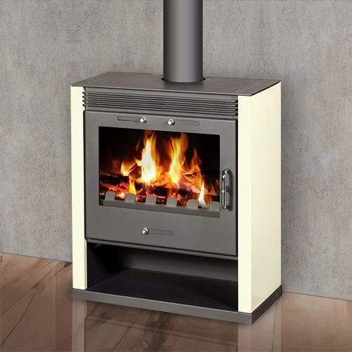BELLEZA RUBIN Stufa a legna avorio 21 kW