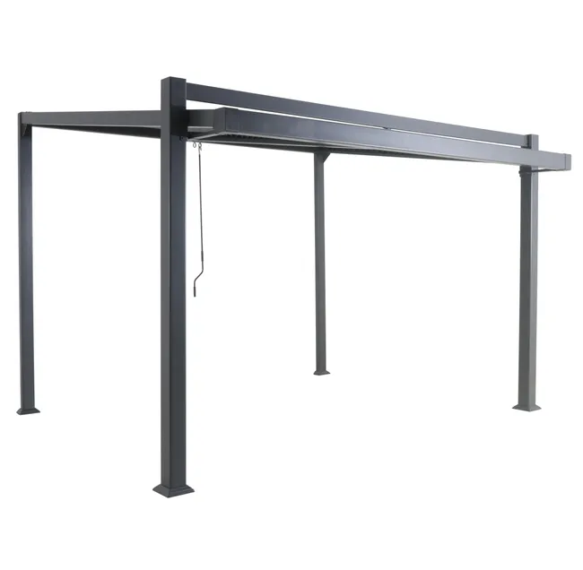 Bioclima Pergola Lamelle Orientabili 319X380 Cm Grigio Scuro Naterial Odyssea