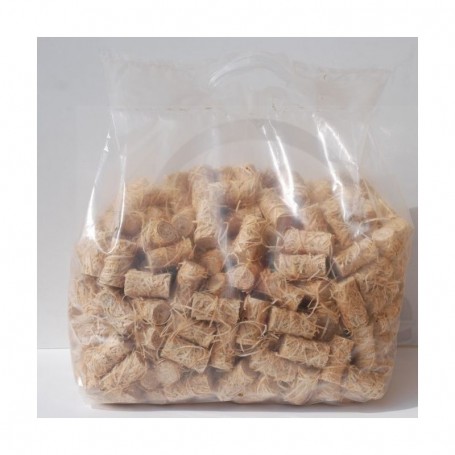 Borsa di accendini in lana di legno 100% naturale 12,5 kg (950 unità)