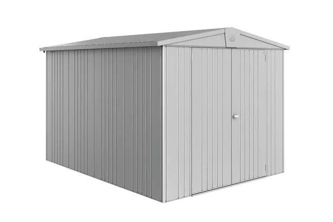 Capannone in metallo argento Europa che misura 244x203x300 cm e 7,32 mq