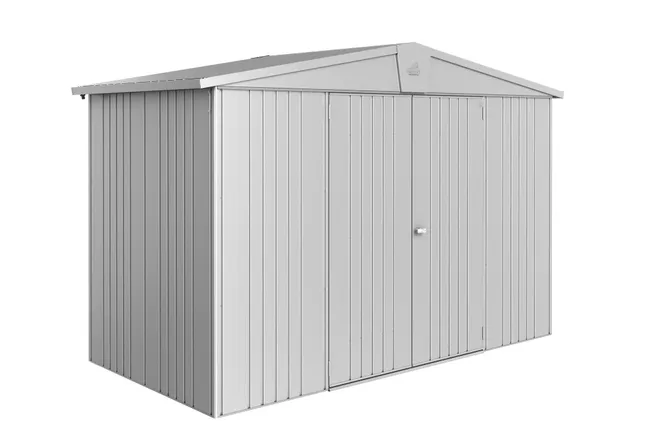 Capannone in metallo argento Europa che misura 316x209x156 cm e 4,92 mq