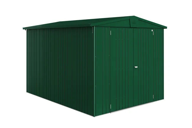 Capannone in metallo verde Europa di dimensioni 244x203x300 cm e 7,32 mq