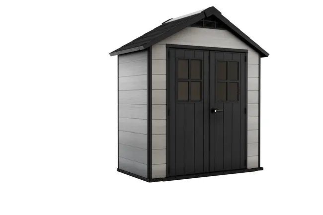 Capannone in resina Oakland da 229,6x253x125 cm e 2,4 mq