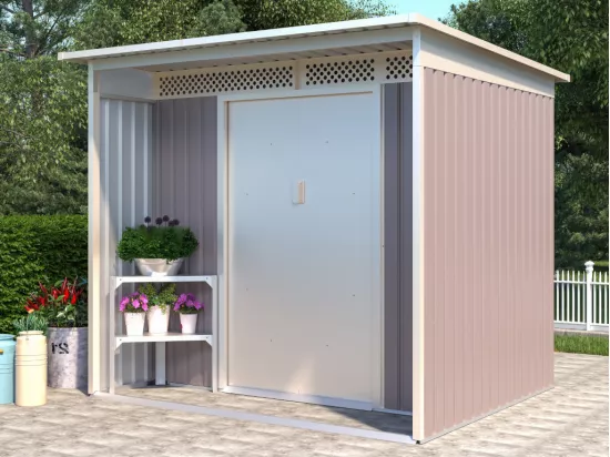 Casetta da giardino COLMAR in acciaio zincato grigio - 5,5 m²