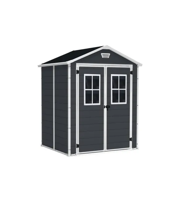 Casetta da giardino MANOR in resina grigio scuro 6x5