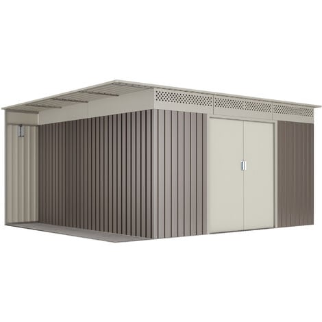 Casetta da giardino Premium Uppsala 13,22 m2 - 10 anni di garanzia - 397x333x191 cm. capannone metallico