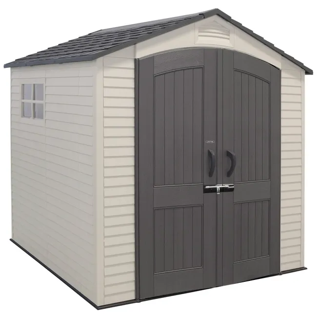 Casetta da giardino ultra resistente con finestra Lifetime 214x213x227 cm UV100