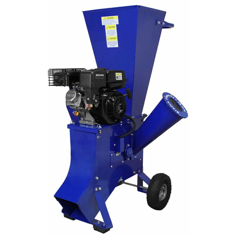 Cippatore 7CV - 94 x 74 x 134 cm - 3600 giri/min - Motore a benzina 4 tempi da 3,6 l - Diametro massimo 76 mm - Cippatore Foglie Giardinaggio Orticoltura Paesaggistica [Kit DPI e kit attrezzi INCLUSI]