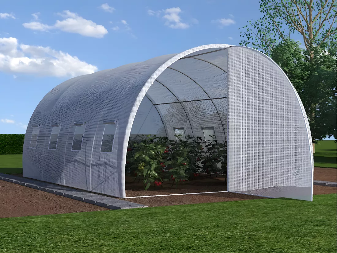 Copertura di ricambio per serra a tunnel con porta 12 m² L300 x P400 x H200 cm - ALOCASIA
