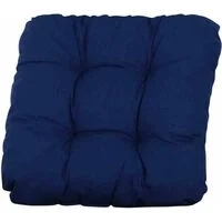 Cuscino da seduta universale SUNNY, blu, design blu tinta unita, 50% cotone 50% poliestere